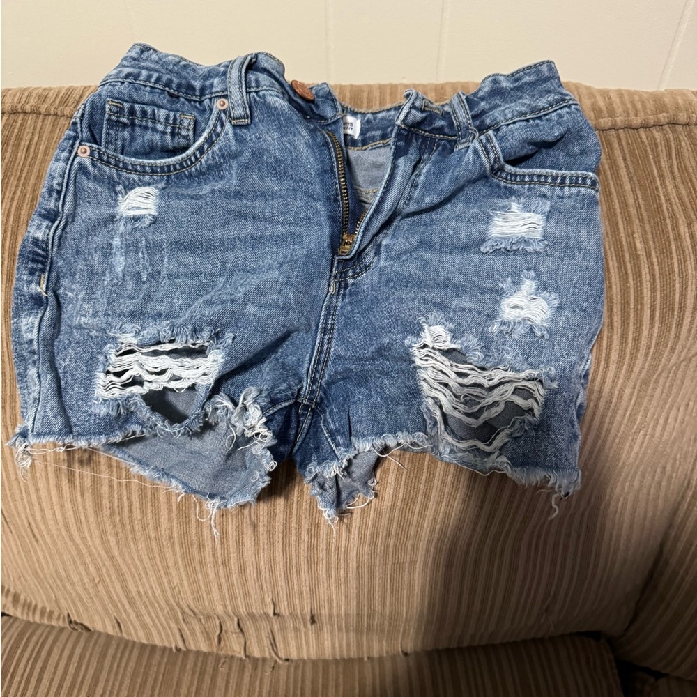 YMI Blue Jean Distressed Shorts